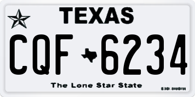 TX license plate CQF6234
