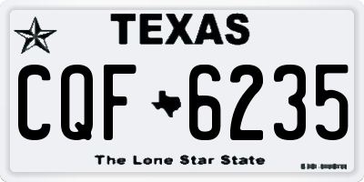 TX license plate CQF6235