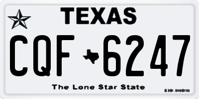 TX license plate CQF6247