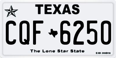 TX license plate CQF6250