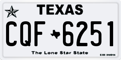 TX license plate CQF6251