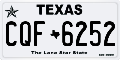 TX license plate CQF6252