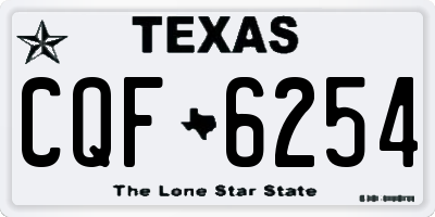 TX license plate CQF6254