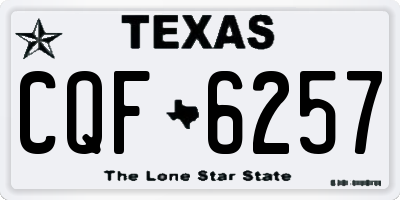 TX license plate CQF6257