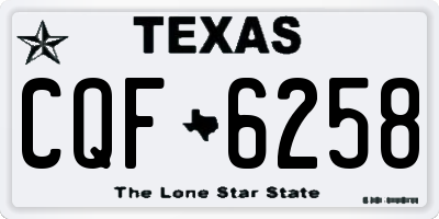 TX license plate CQF6258