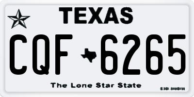 TX license plate CQF6265