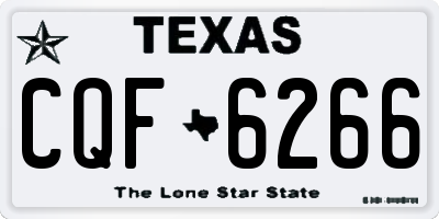 TX license plate CQF6266