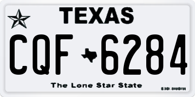 TX license plate CQF6284