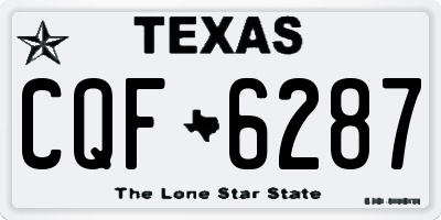 TX license plate CQF6287