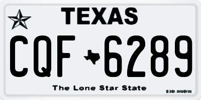 TX license plate CQF6289