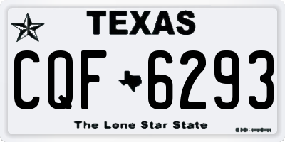TX license plate CQF6293