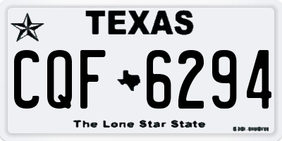 TX license plate CQF6294