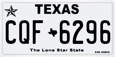 TX license plate CQF6296
