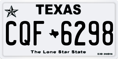 TX license plate CQF6298