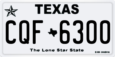 TX license plate CQF6300