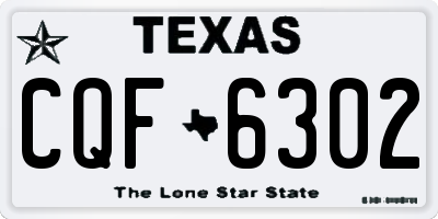 TX license plate CQF6302