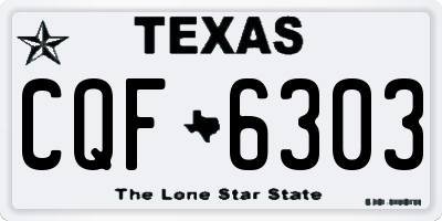 TX license plate CQF6303