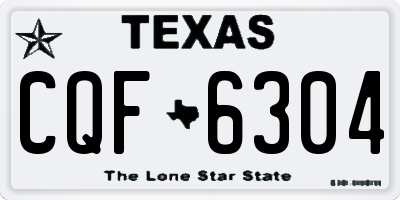 TX license plate CQF6304