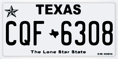 TX license plate CQF6308