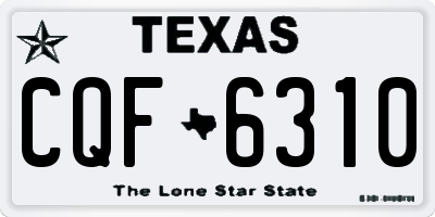 TX license plate CQF6310