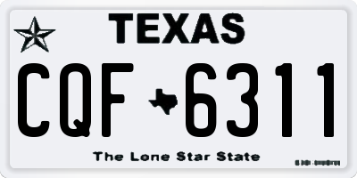 TX license plate CQF6311