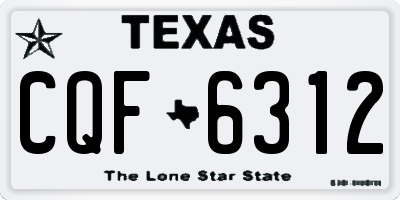 TX license plate CQF6312