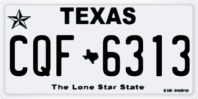 TX license plate CQF6313