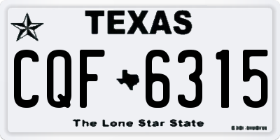 TX license plate CQF6315