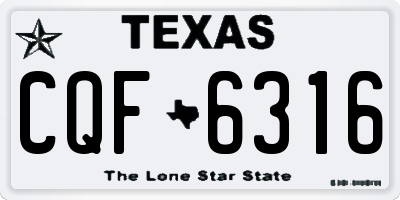 TX license plate CQF6316