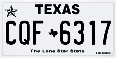 TX license plate CQF6317