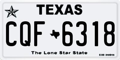TX license plate CQF6318