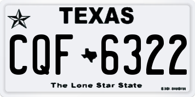 TX license plate CQF6322