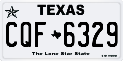 TX license plate CQF6329