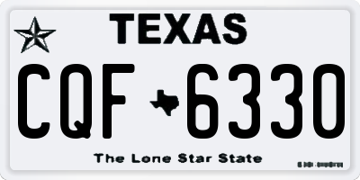 TX license plate CQF6330