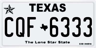 TX license plate CQF6333