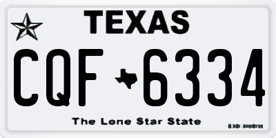 TX license plate CQF6334