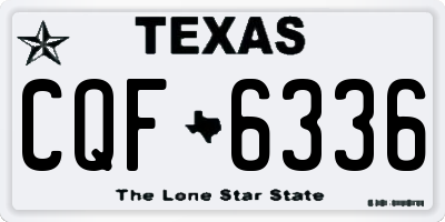 TX license plate CQF6336