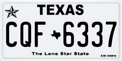 TX license plate CQF6337