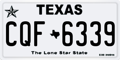 TX license plate CQF6339
