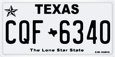 TX license plate CQF6340