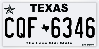 TX license plate CQF6346