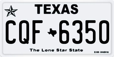 TX license plate CQF6350