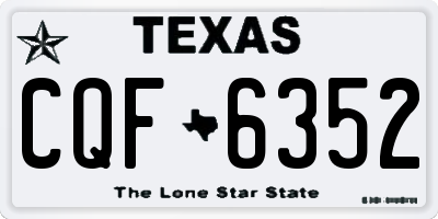 TX license plate CQF6352