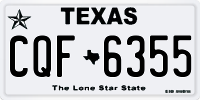 TX license plate CQF6355