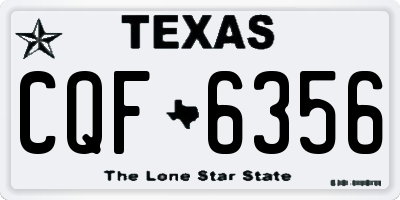 TX license plate CQF6356