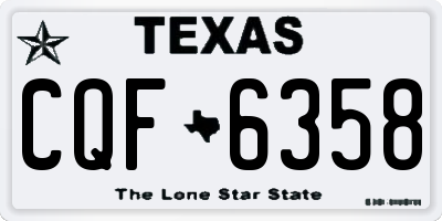 TX license plate CQF6358