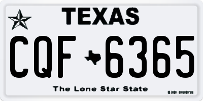 TX license plate CQF6365