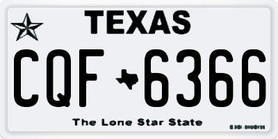 TX license plate CQF6366