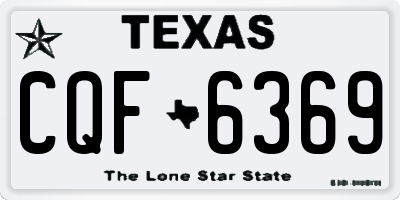 TX license plate CQF6369