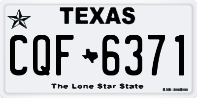 TX license plate CQF6371